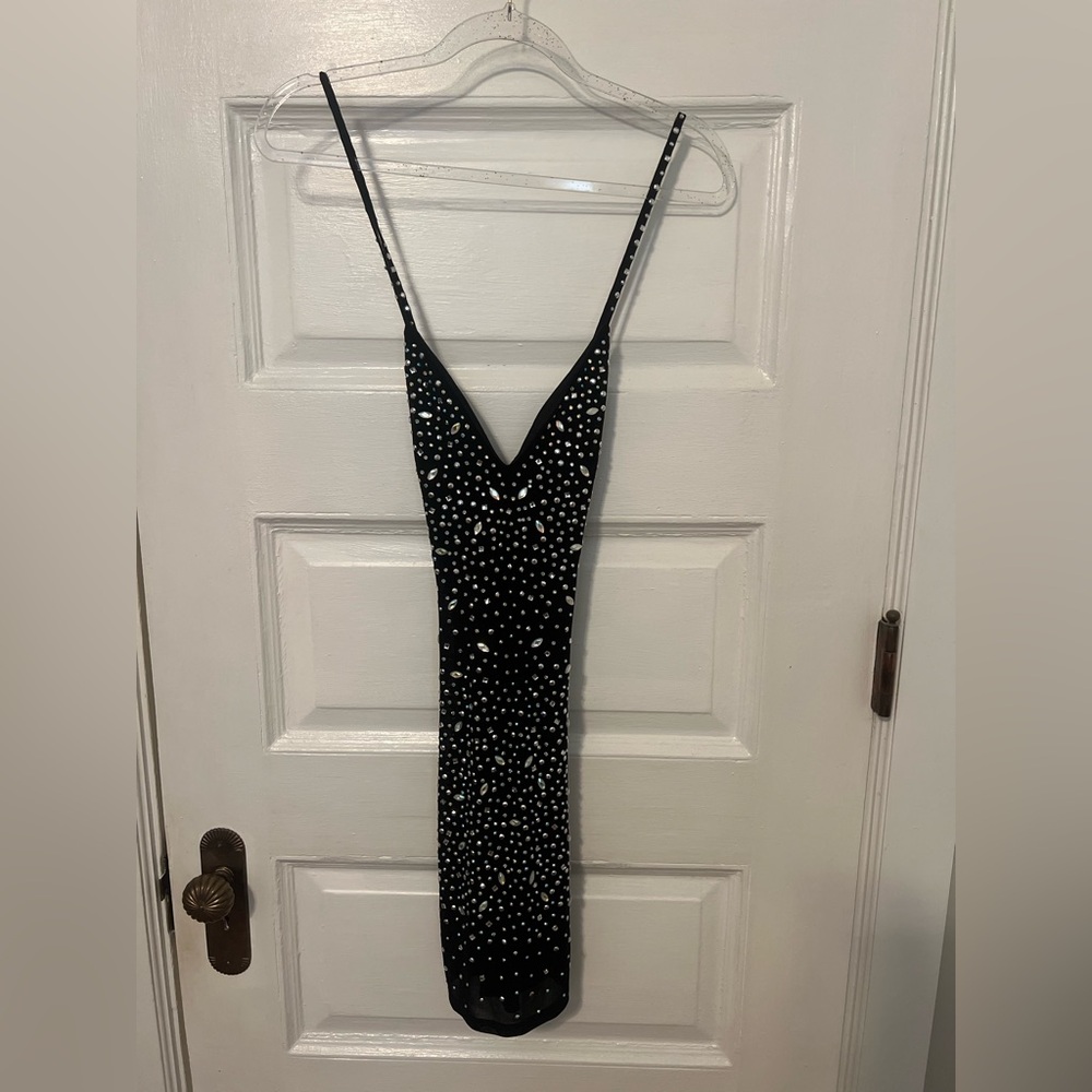Windsor Embellished Black Dress